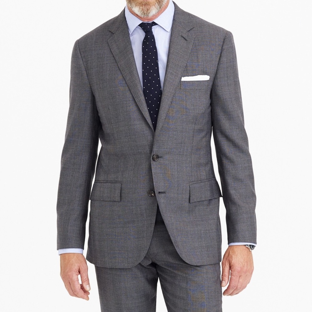 Ludlow jacket with vent in Italian worsted wool